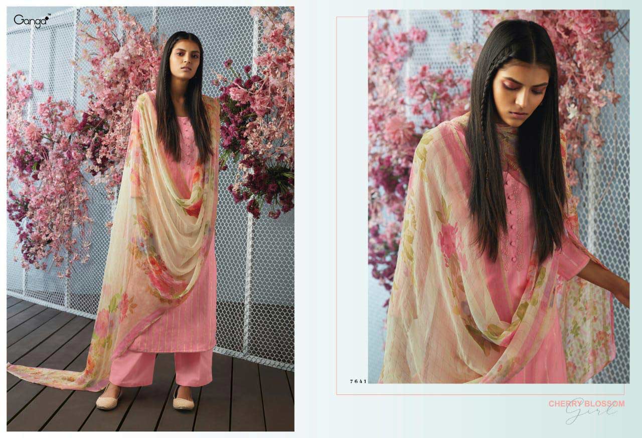 Cherry Blossom By Ganga Wholesale Cotton Suit Cherry Blossom By Ganga Wholesale Cotton Suit
